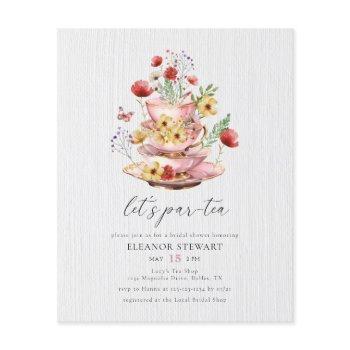 Watercolor Bridal Tea Party Wildflower